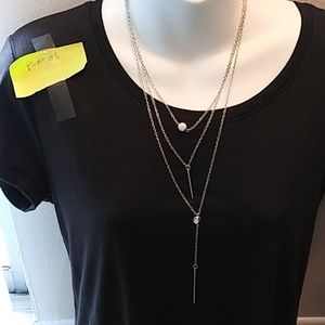 Ladies fashion jewelry three tier necklace